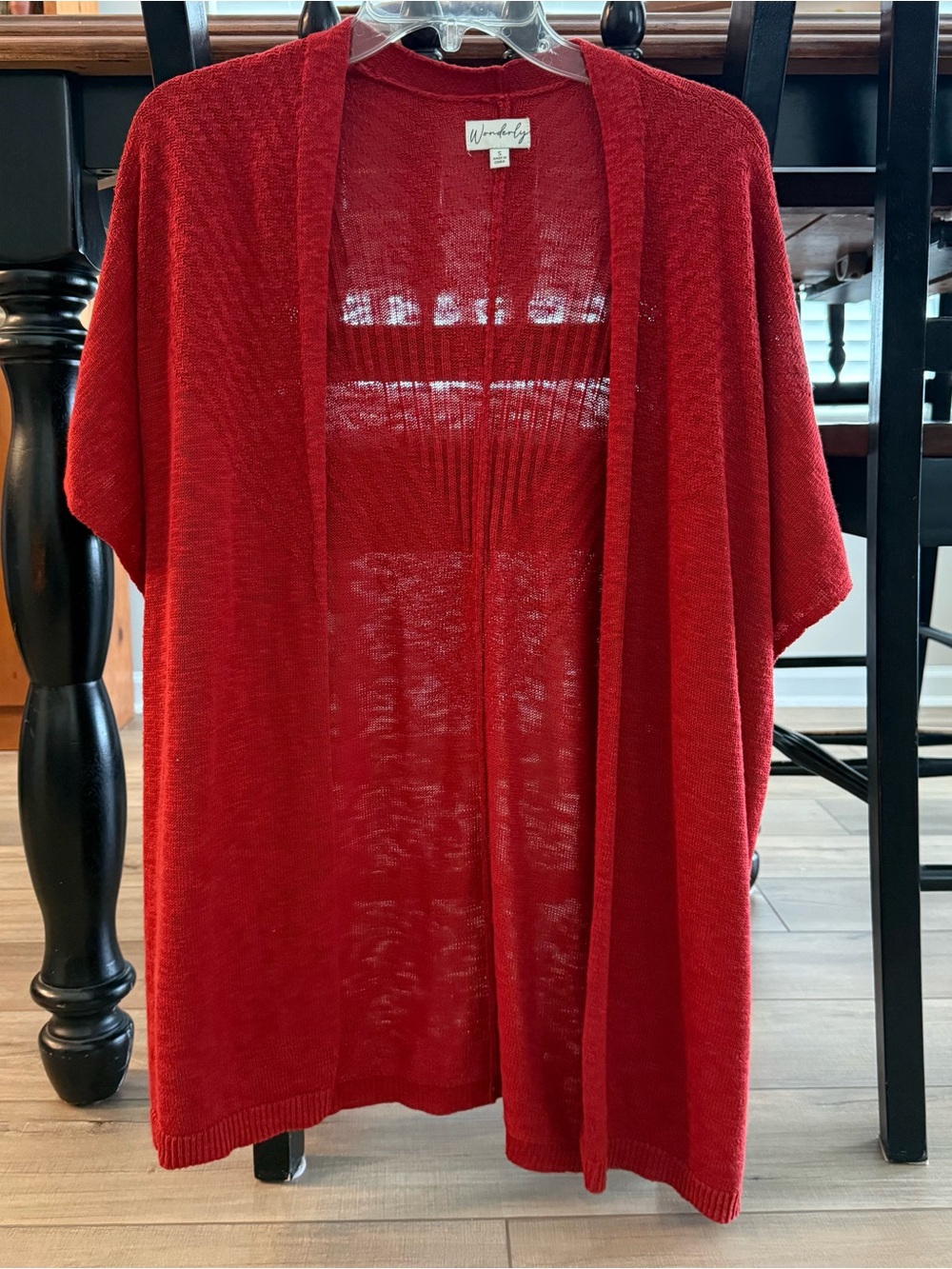 Wonderly Open Knit rust Cardigan